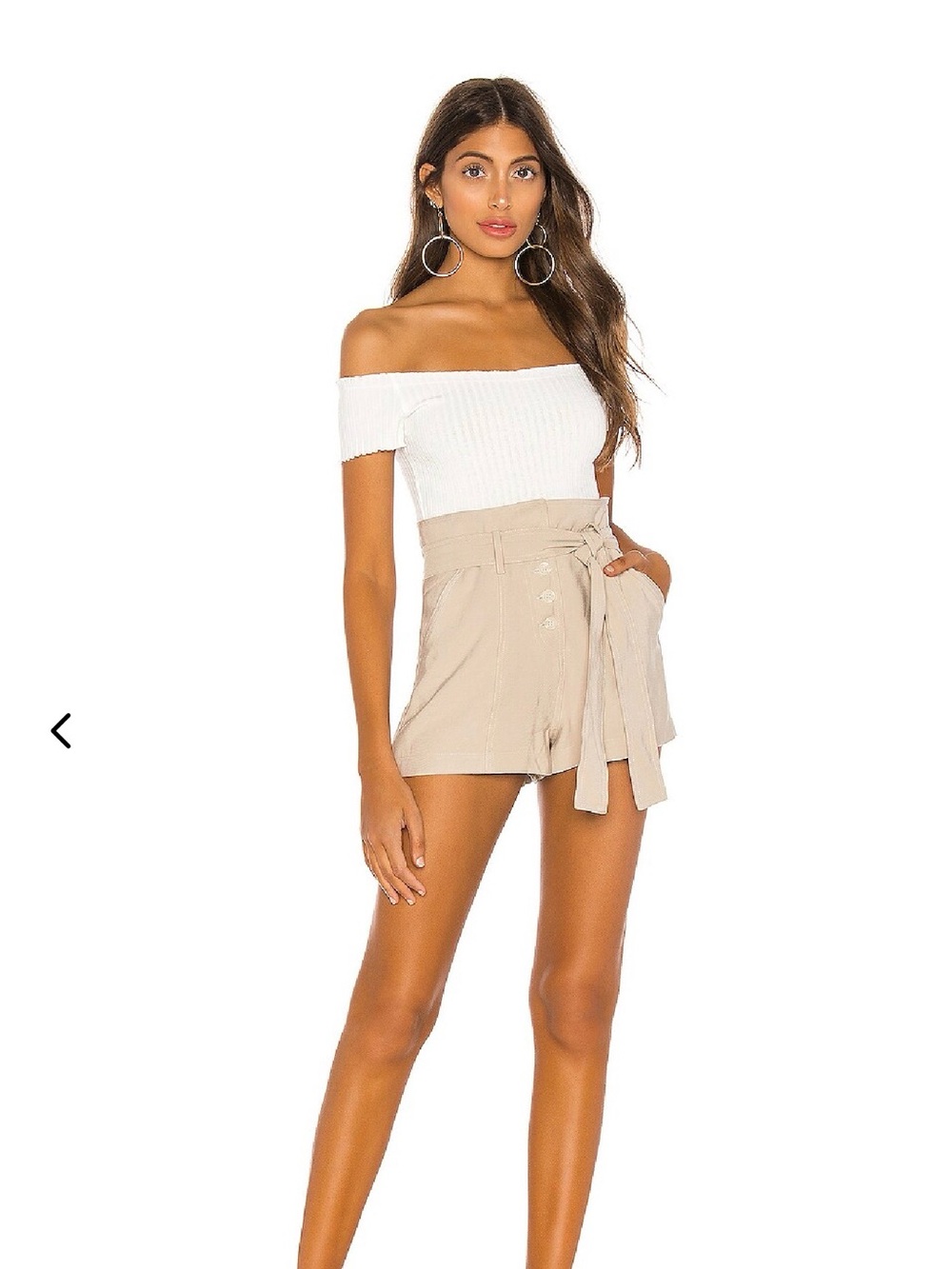Lovers + Friends Off-Shoulder Ribbed Bodysuit in White